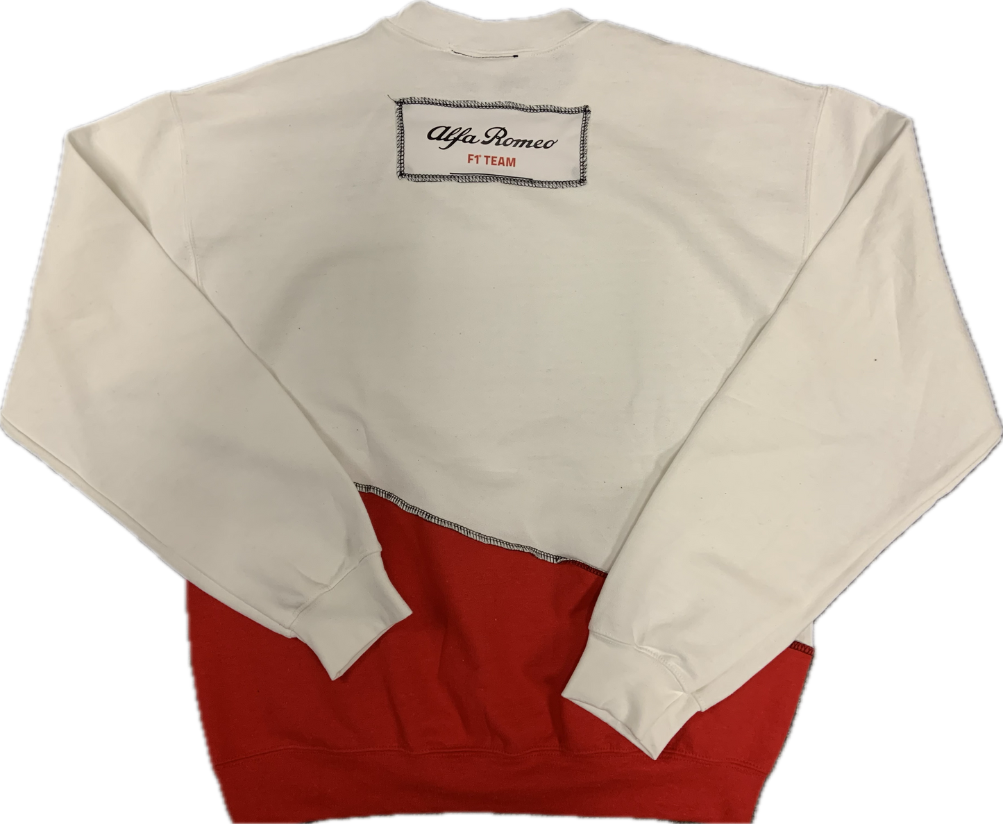 Alfa Romeo Upcycled Crew Sweatshirt White Red One-of-a-kind-M