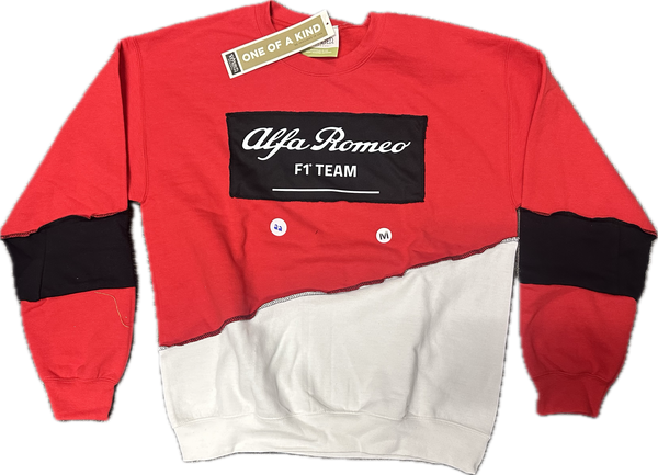 Alfa Romeo Upcycled Crew Sweatshirt Red One-of-a-kind-M