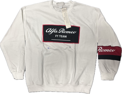 Alfa Romeo Upcycled Crew Sweatshirt White One-of-a-kind-L