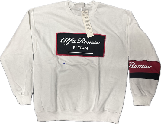 Alfa Romeo Upcycled Crew Sweatshirt White One-of-a-kind-L