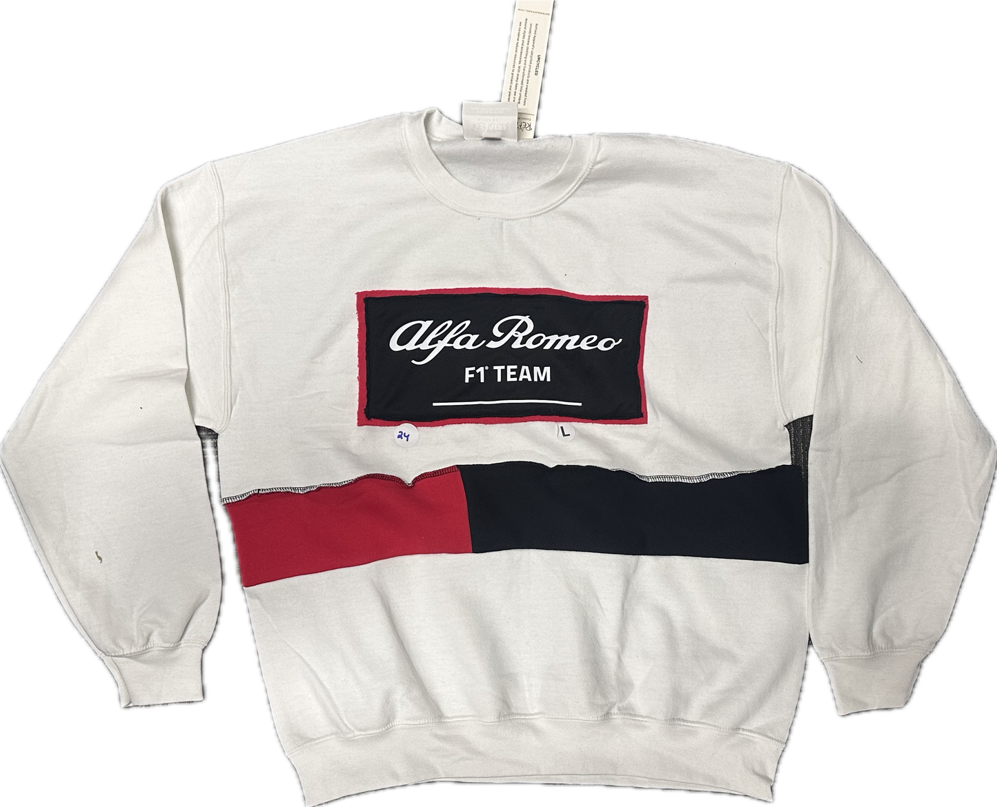 Alfa Romeo Upcycled Crew Sweatshirt FT  Team White One-of-a-kind-L