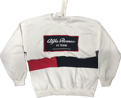 Alfa Romeo Upcycled Crew Sweatshirt FT  Team White One-of-a-kind-L