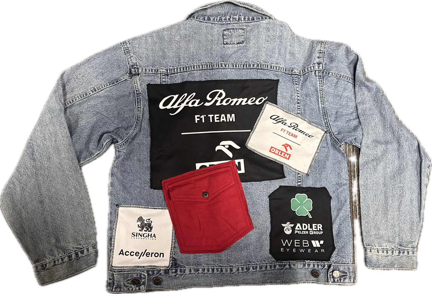 Alfa Romeo Upcycled Demin Jacket Denim One-of-a-kind-SM