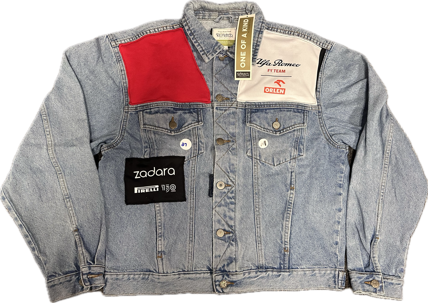 Alfa Romeo Upcycled Demin Jacket Denim Patch One-of-a-kind-M