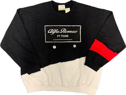 Alfa Romeo Upcycled Crew Sweatshirt Black One-of-a-kind-2XL