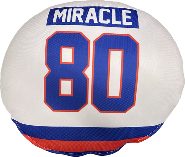 USA Hockey Miracle on Ice 1980 Official 15 Inches Round Pillow - White