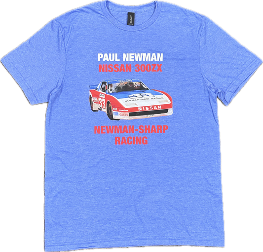 Paul Newman Nissan 300ZX Newman - Sharp Racing Tee-Blue