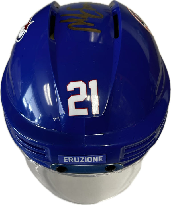 Mike Eruzione Miracle on Ice Blue Mini Hockey Helmet Hand Signed