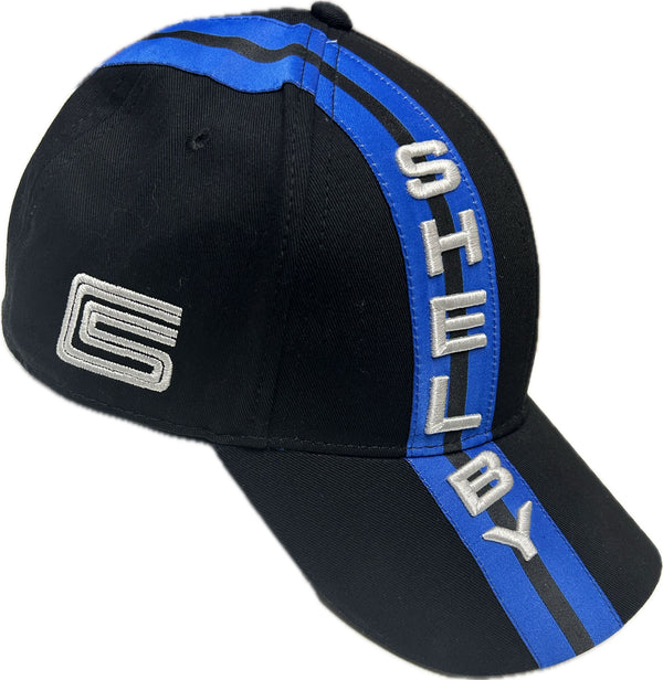 Shelby Blue Stripes Hat - Black