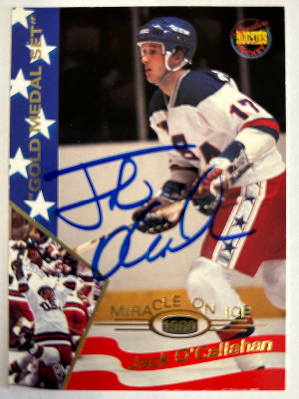 Jack O'Callahan Miracle on Ice 1980 USA Hockey Trading Card #23 Hand Signed - OPL