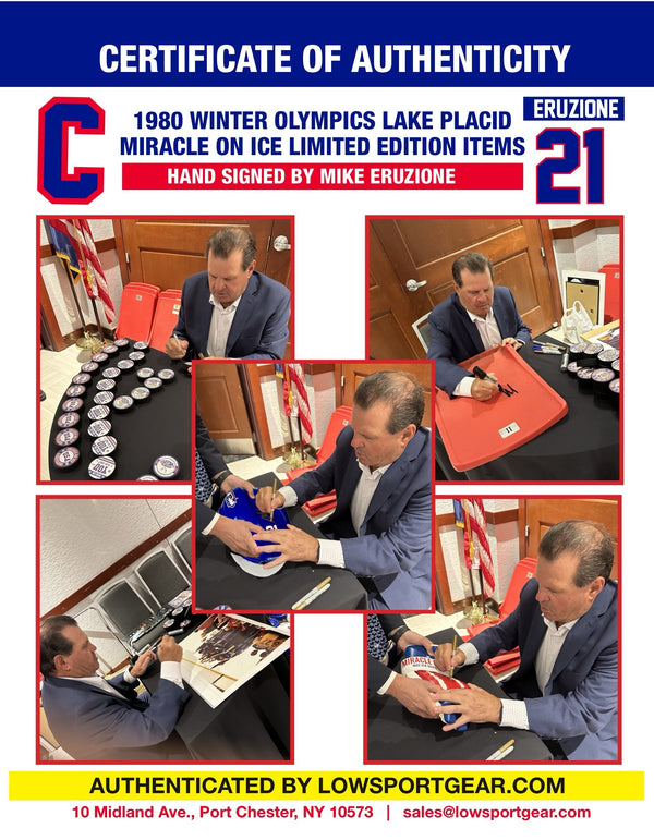 Mike Eruzione 1980 Miracle on Ice Arena Single Seat Hand Signed Signed