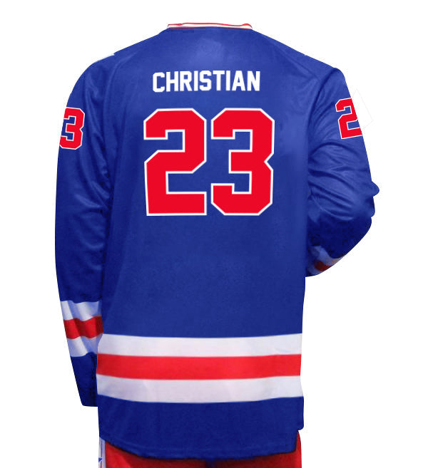 Dave Christian USA Hockey Miracle on Ice 1980 Official Replica Performance Jersey Blue Medium