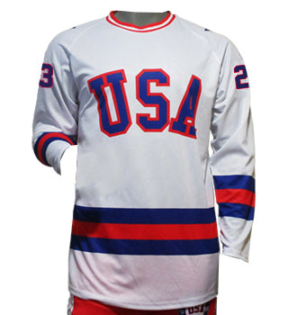 Dave Christian USA Hockey Miracle on Ice 1980 Official Replica Performance Jersey Medium - white