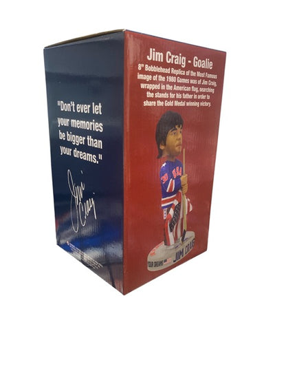 Jim Craig 1980 Olympics Lake Placid Gold Medal “Miracle On Ice” Officially Bobblehead Edition of 144- In Stock Now!