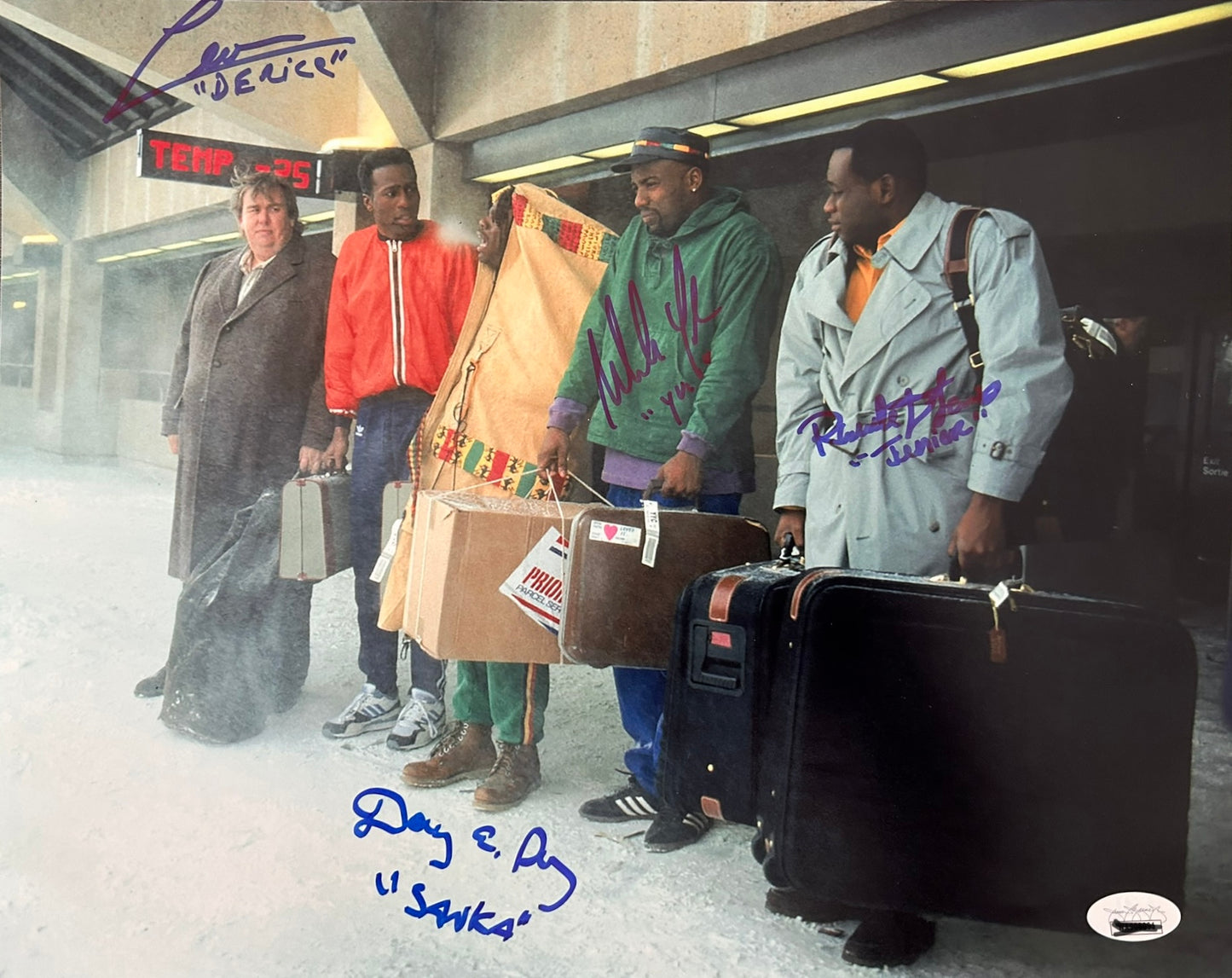 Jamaica Bobsled Cool Runnings Cast Signed 11x14 Photo 3