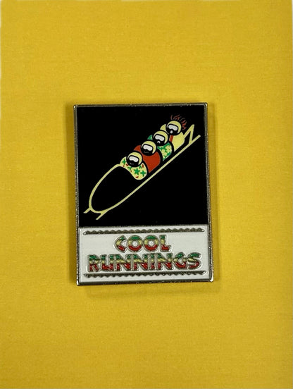 Cool Runnings Movie Jamaica Bobsled  Lapel Pin 1.5"  Round