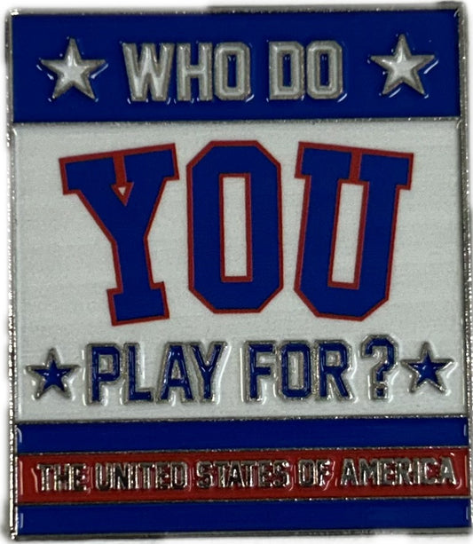 USA Hockey Miracle on Ice 1980 Official Who Do You Play For Lapel Pin