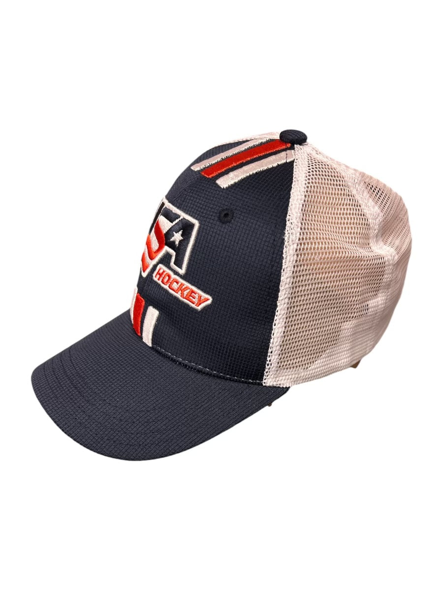 USA Hockey Official 3 Stripe Logo Navy Hat