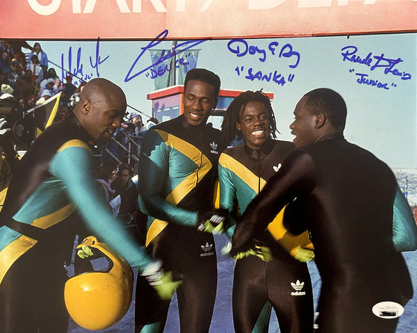 Cool Runnings Movie Jamaica Bobsled Official Cast Signed  11x14 Photo 5