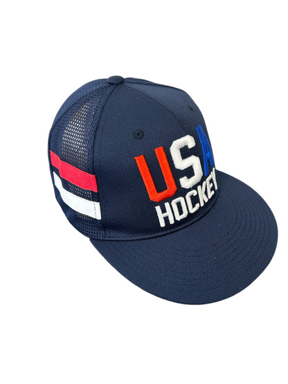 USA Hockey Official 2026 Winter Games Flat Brim Navy Hat