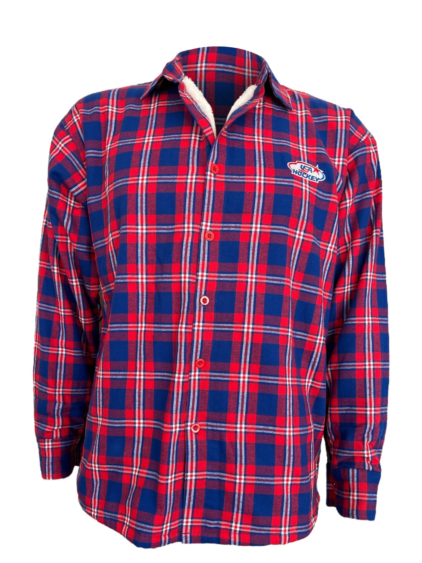 USA Hockey Sherpa Lined Flannel Shacket