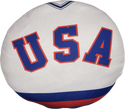 USA Hockey Miracle on Ice 1980 Official 15 Inches Round Pillow - White