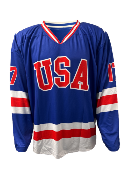 Jack O'Callahan USA Hockey Miracle on Ice 1980 Official Reversible Hockey Jersey