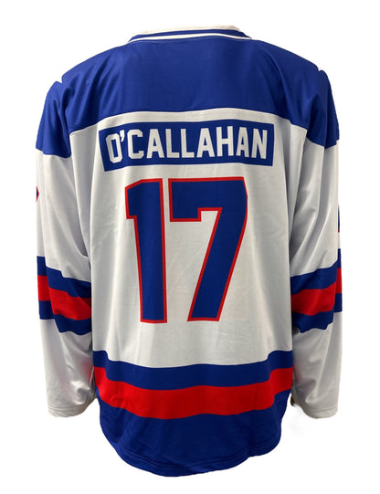 Jack O'Callahan USA Hockey Miracle on Ice 1980 Official Reversible Hockey Jersey