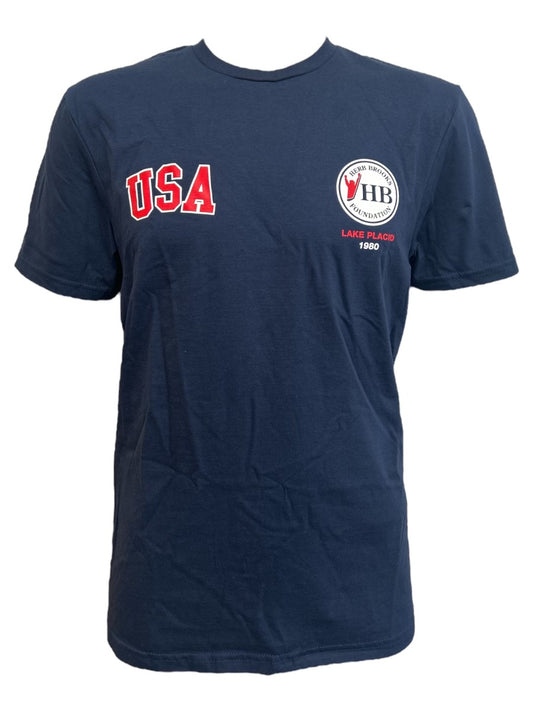 Herb Brooks Miracle 1980 Official MOI Famous Speech Tee  -  Navy