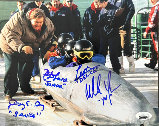 Cool Runnings Movie Jamaica Bobsled Official Cast Signed 8X10 Photo 1