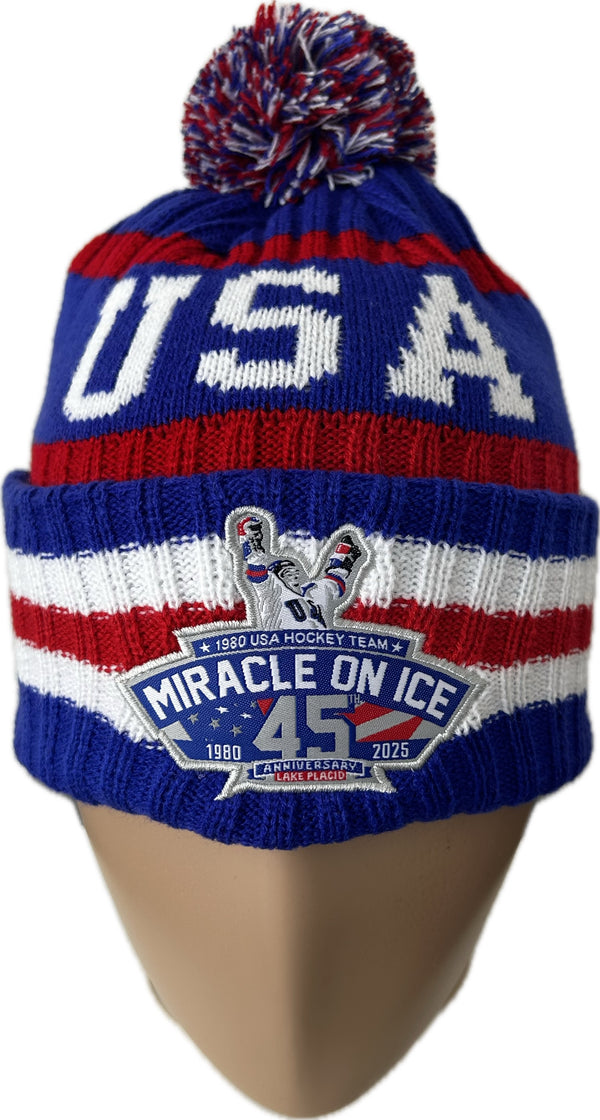 USA Hockey 1980 Miracle on Ice  45th Anniversary (1980-2025) Knit Hat