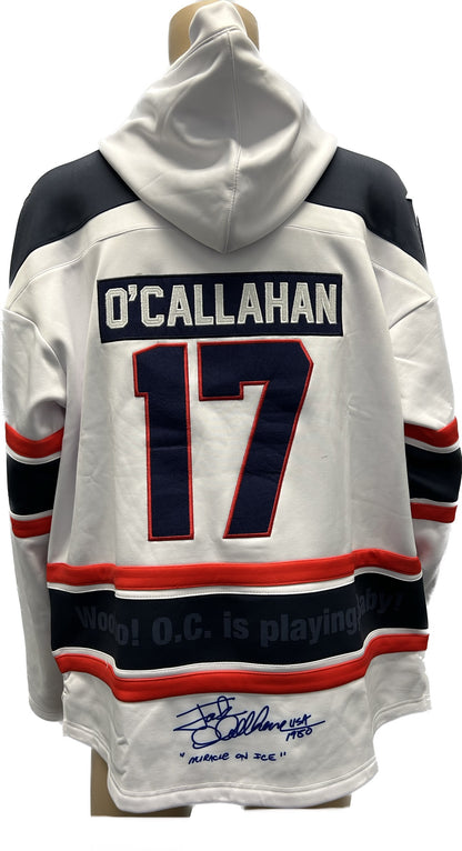 Jack O'Callahan USA Hockey Miracle on Ice 1980 Official Lace Hoodie- White