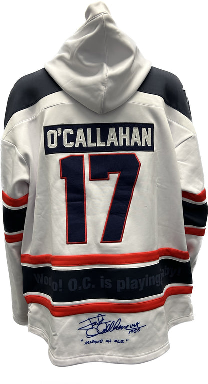 Jack O'Callahan USA Hockey Miracle on Ice 1980 Official Lace Hoodie- White