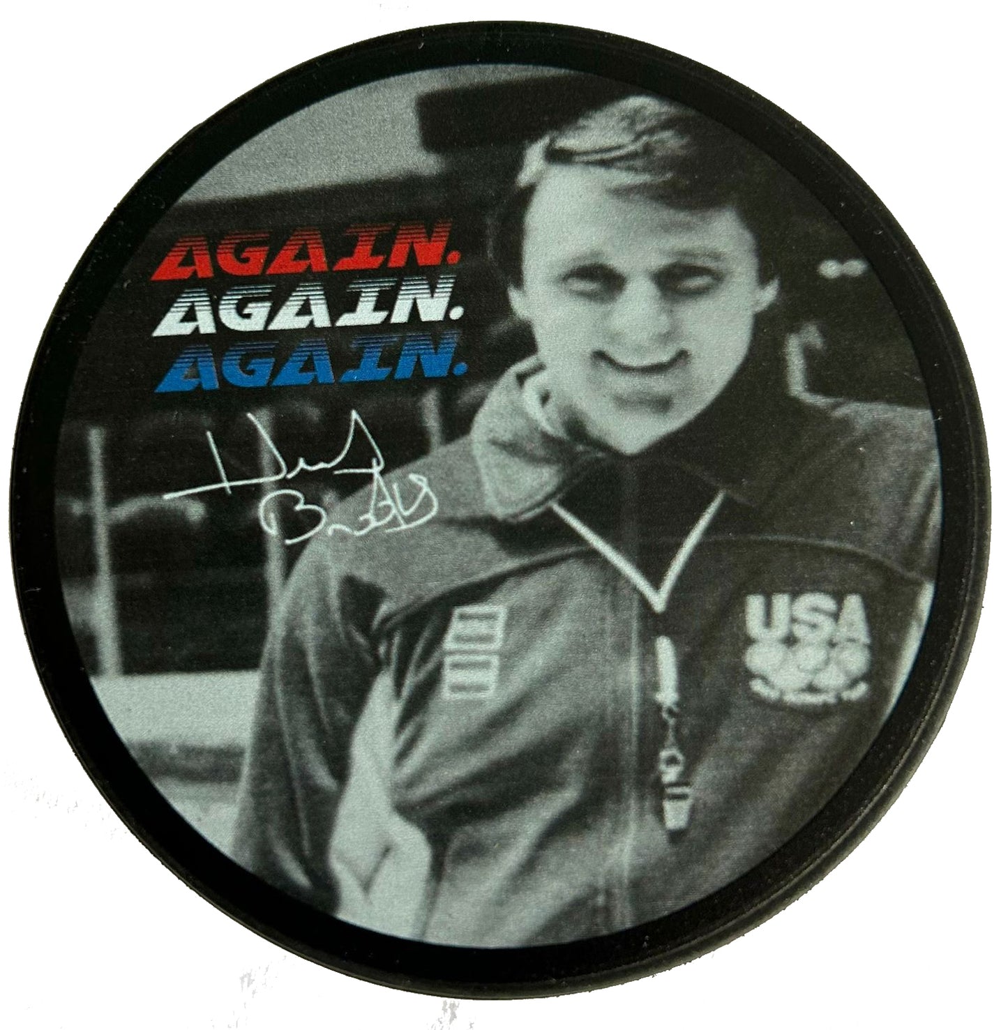 Herb Brooks Again Again Again Miracle on Ice 1980 Puck