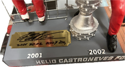 Helio Castroneves Indy 500 Officially Licensed 4 Time Winner set signed (Box slightly Damage on the corners)