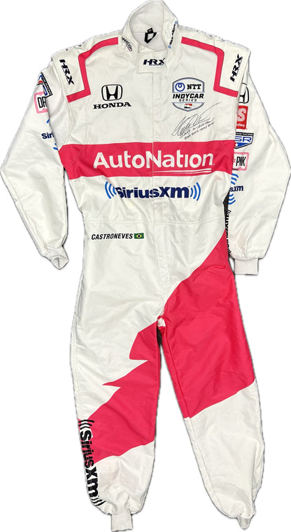 Helio Castroneves Replica Driver Suit Indy 500 2021 Hand Signed by Helio