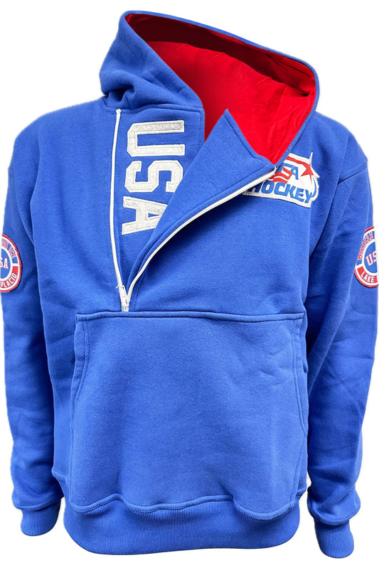 USA Hockey 1980 Miracle on Ice  Side Zip Hoodie Embroidered