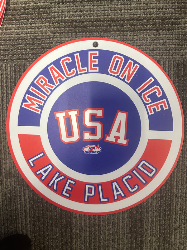 Miracle on Ice 1980 Official Lake Placid Wall Sign - 12