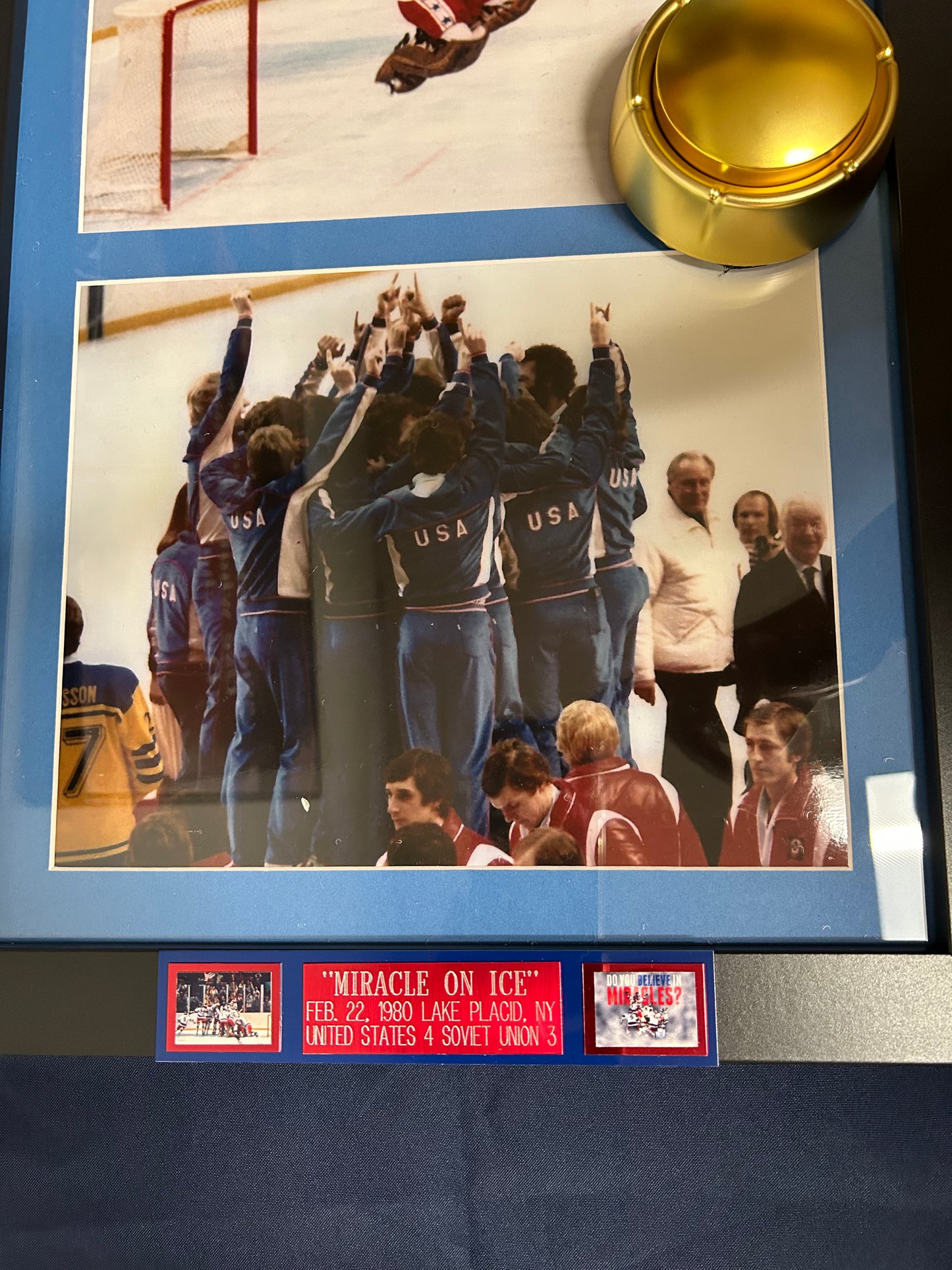 Official Miracle on Ice 4- 8 x 10 Picture Frame with last 30 seconds of the Game Voice Chip. NIB