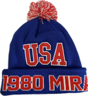 USA Hockey Miracle on Ice Pom Pom Knit Hat - Lake Placid