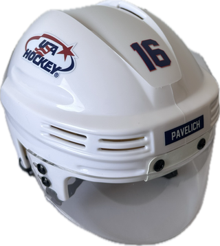 USA Hockey Miracle on Ice 1980 Mark Pavelich Mini Helmet - White