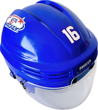 USA Hockey Miracle on Ice 1980 Mark Pavelich Mini Helmet - Royal