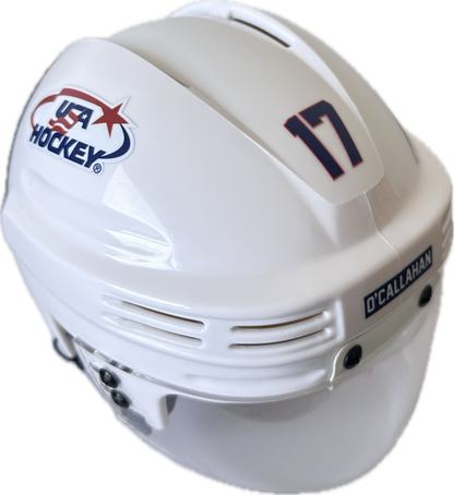 USA Hockey Miracle on Ice 1980 Jack O'Callahan Mini Hockey Helmet- White