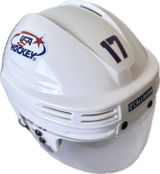 USA Hockey Miracle on Ice 1980 Jack O'Callahan Mini Hockey Helmet- White