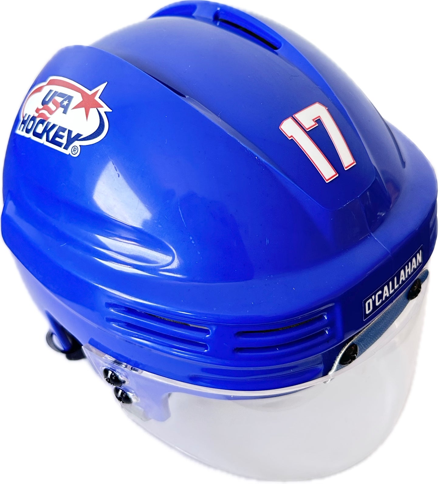 USA Hockey Miracle on Ice 1980 Jack O'Callahan Mini Helmet- Royal