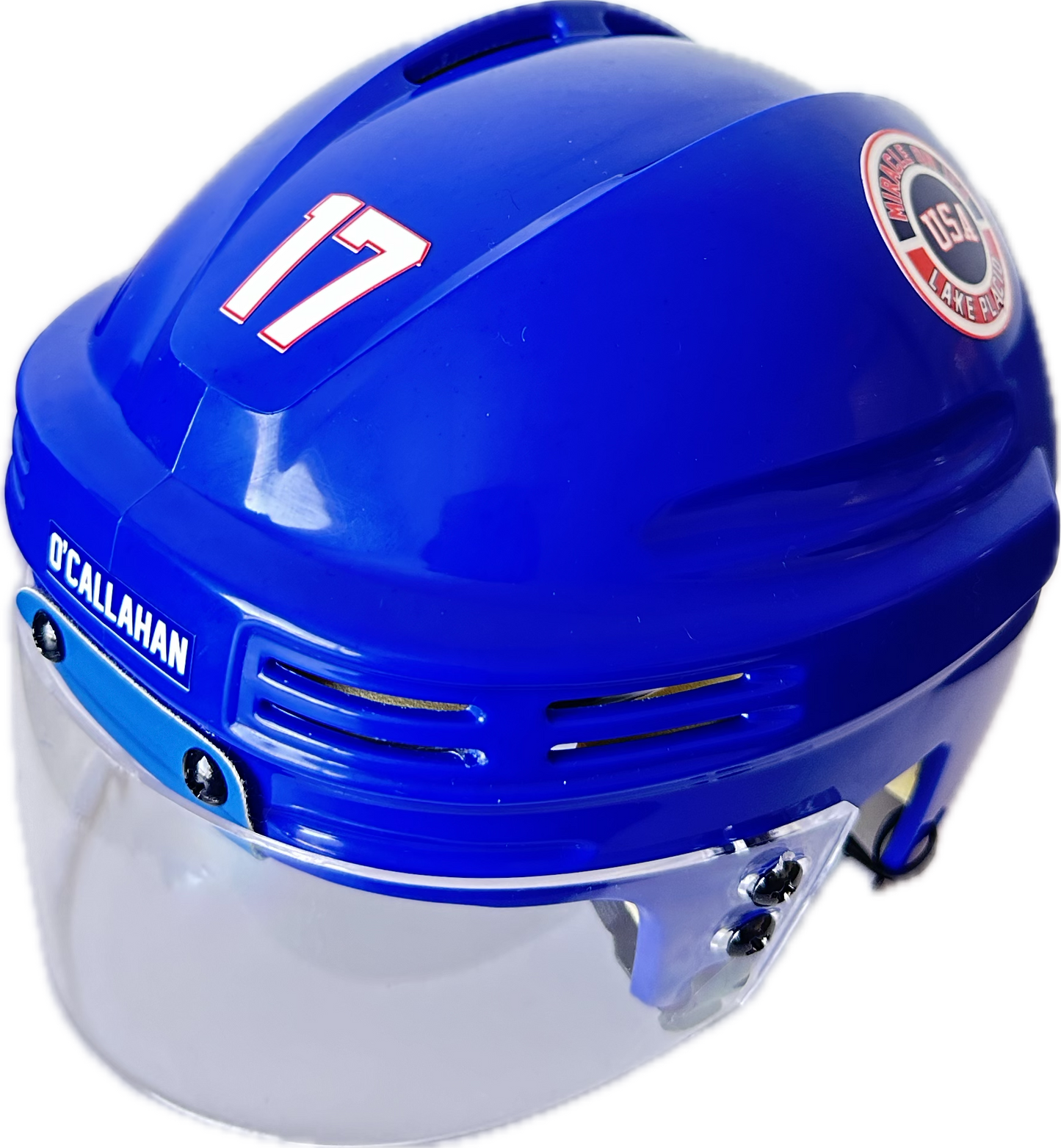 USA Hockey Miracle on Ice 1980 Jack O'Callahan Mini Helmet- Royal