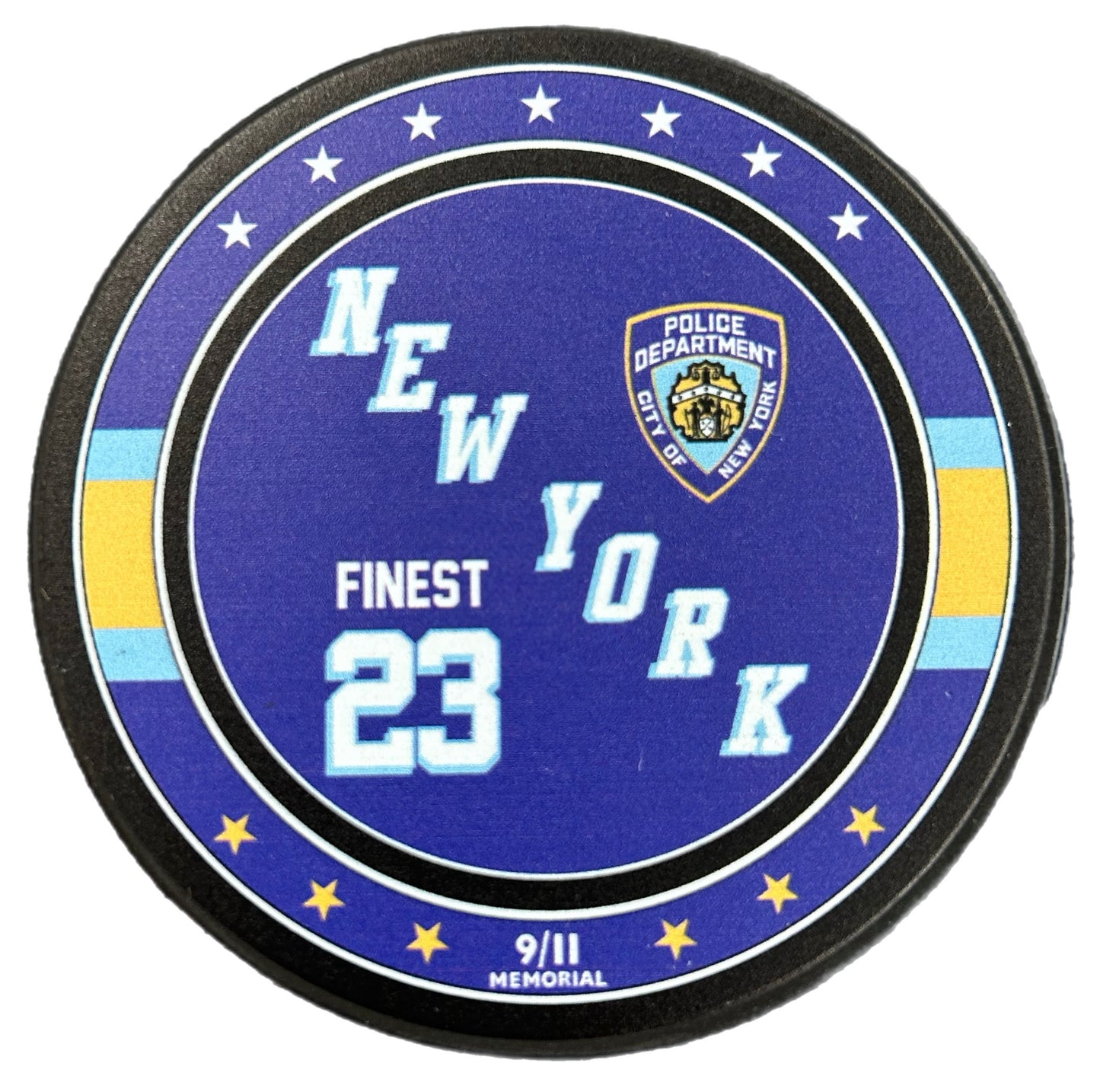 NYPD 23 Official 9/11 Memorial Hockey Puck To Commemorate The 23 Lives Lost