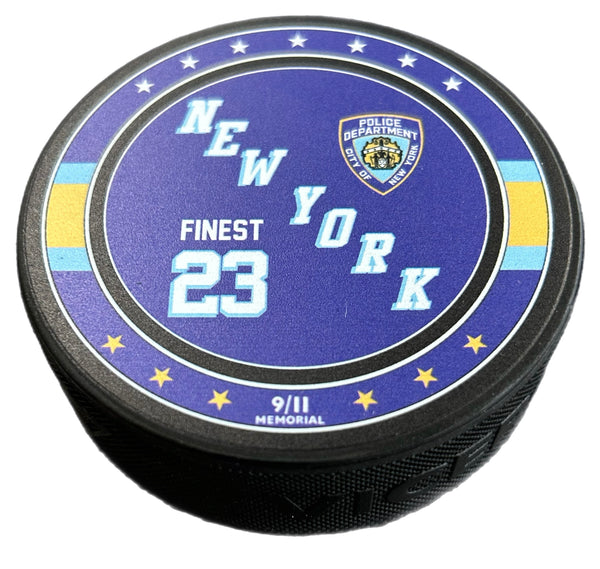 NYPD 23 Official 9/11 Memorial Hockey Puck To Commemorate The 23 Lives Lost