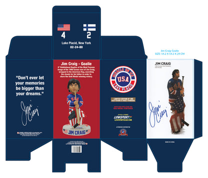 Jim Craig 1980 Olympics Lake Placid Gold Medal “Miracle On Ice” Officially Bobblehead Edition of 144- Ships by 9/01/25