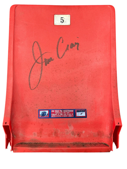 Jim Craig Signed 45th Anniversary Miracle on Ice Arena Seat Back